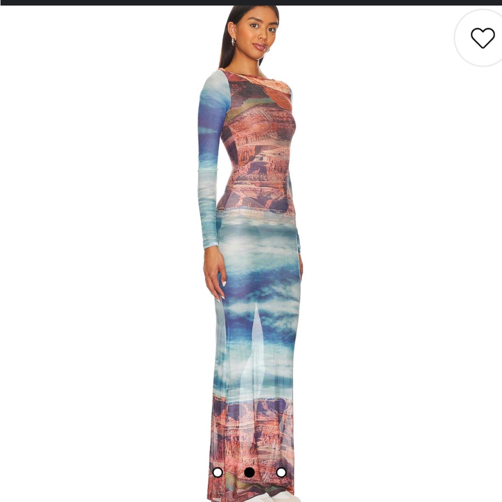 superdown Multicolor Long Sleeve Maxi Dress
